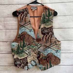 VINTAGE WRAPPER WESTERN TAPESTRY VEST
